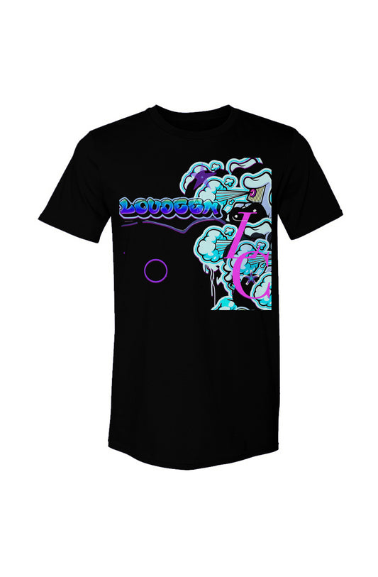 Loudeen spray smoke design crewneck tshirt