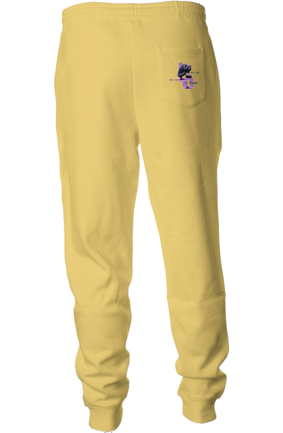 POUR-RAGE BEAR Pigment Dyed Fleece Joggers BY LOUD