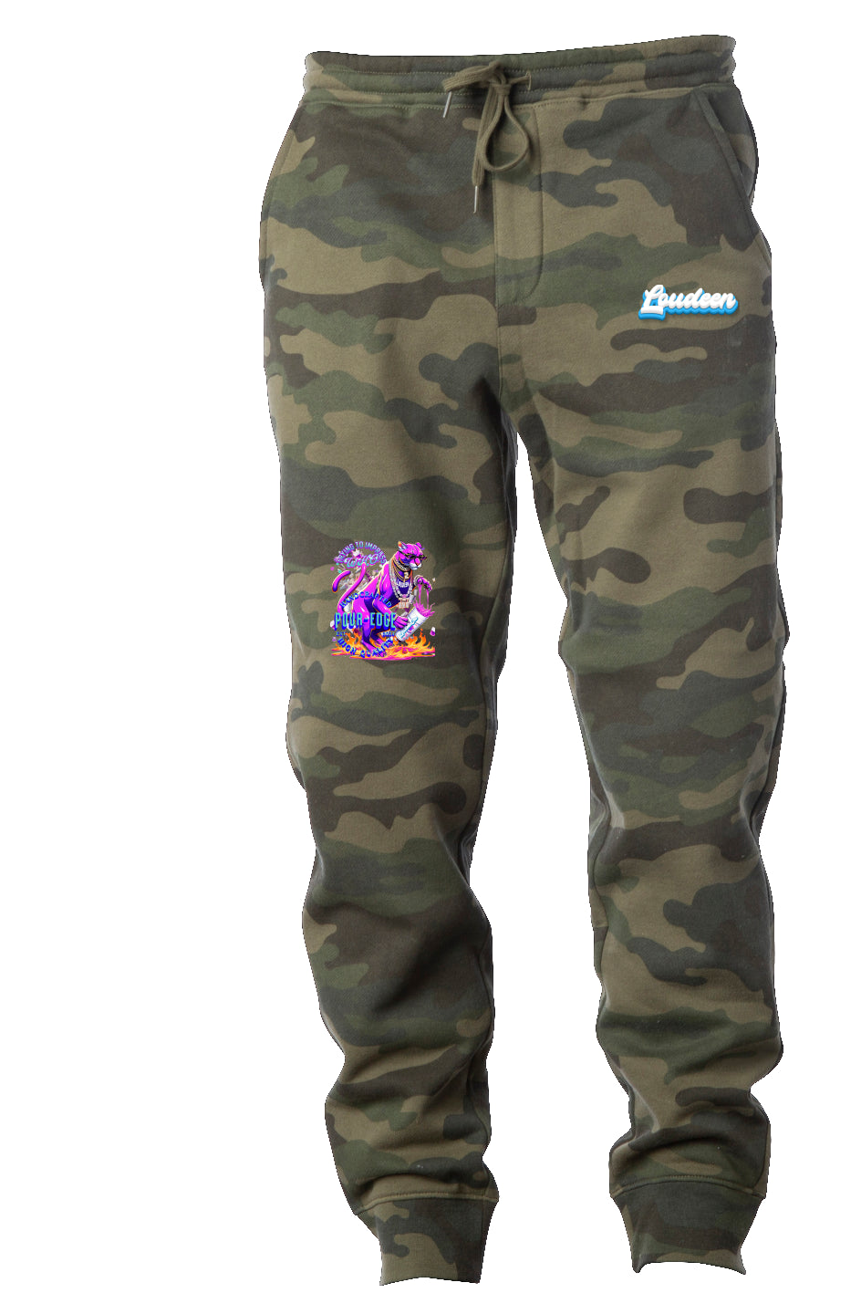 pour-edge cougar Camo Joggers by loudeen cho