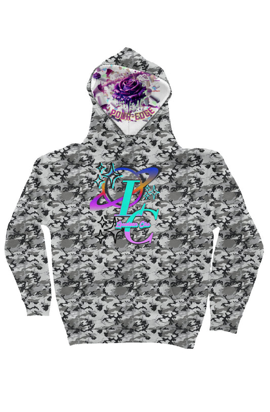 Pour-edge Loudeen Camo  Heavyweight Hoodie