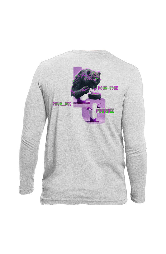 Pour-edge bear Long-Sleeve Crewneck