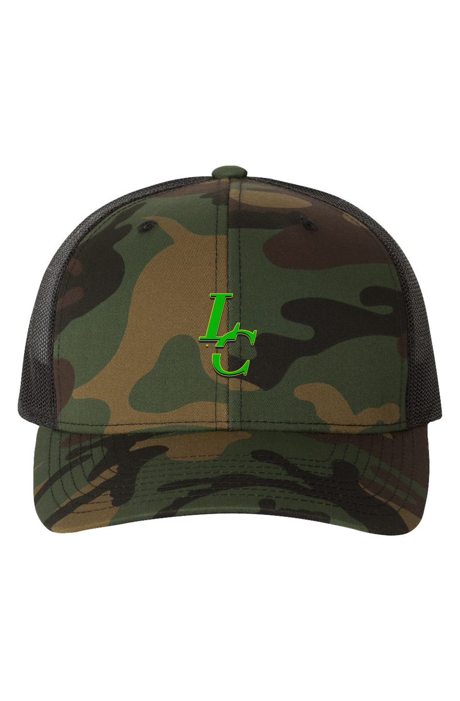 LC Green Camo/ Black Trucker-Cap by Loudeen