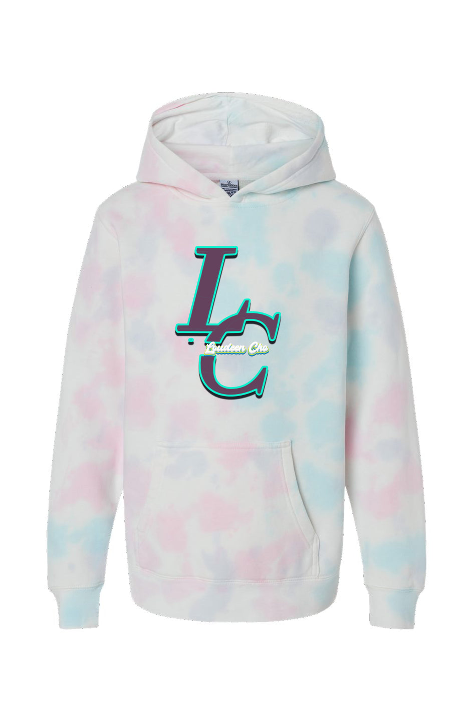 Youth Cotton Candy Tie Dye LC Loudeen Hoodie