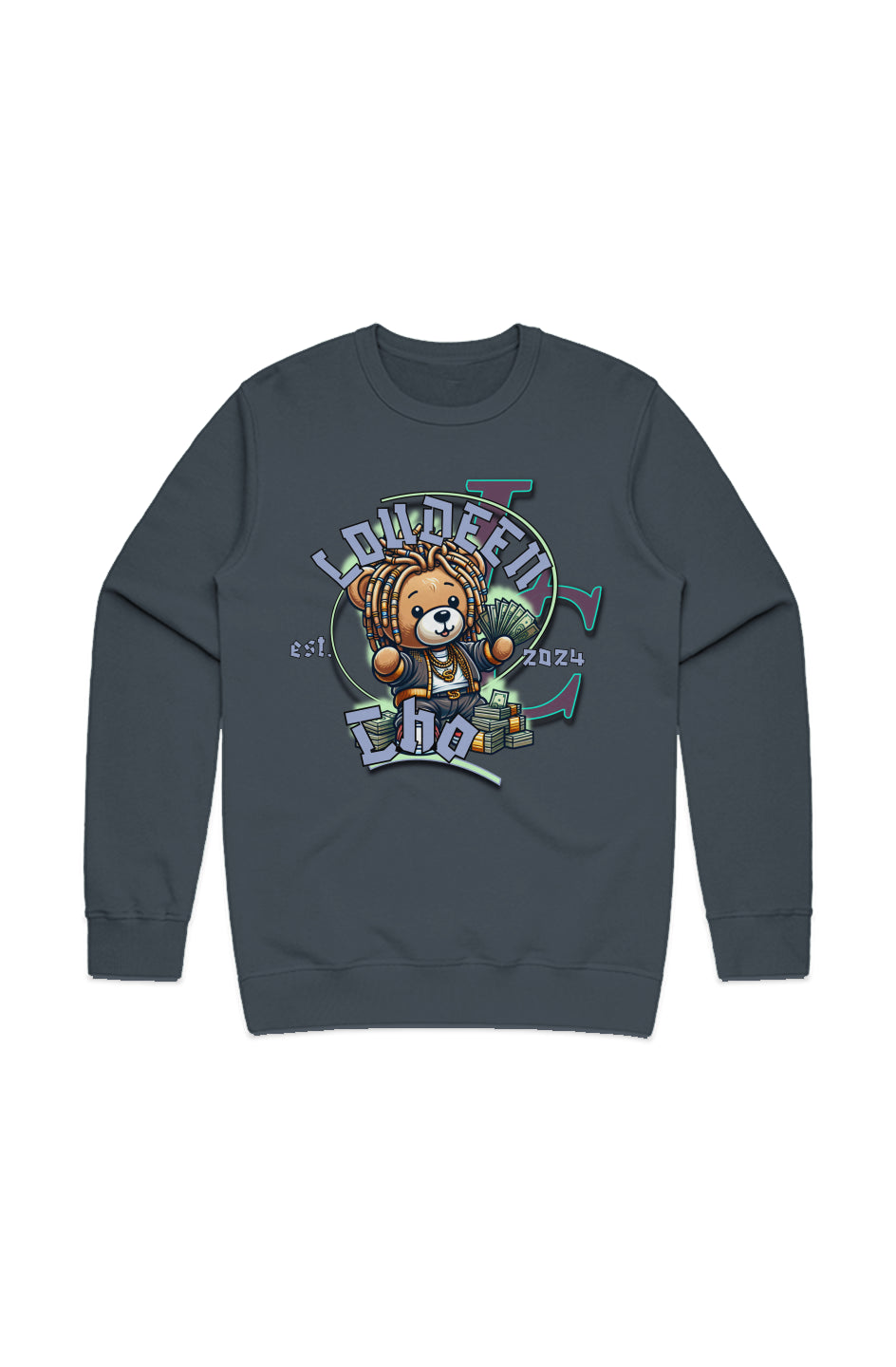 MENS PREMIUM CREW trap Bear by Loudeen