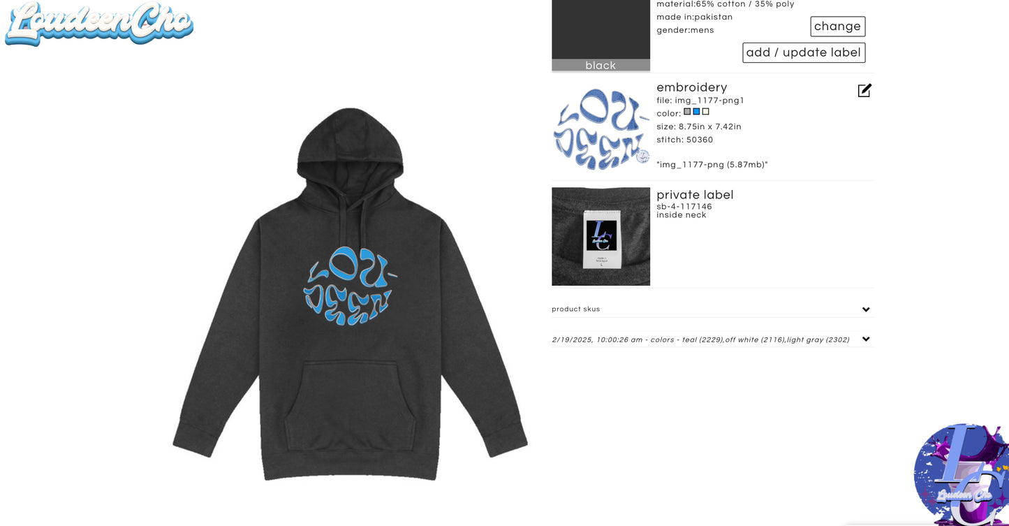 Wavyloudeen designed hoodie