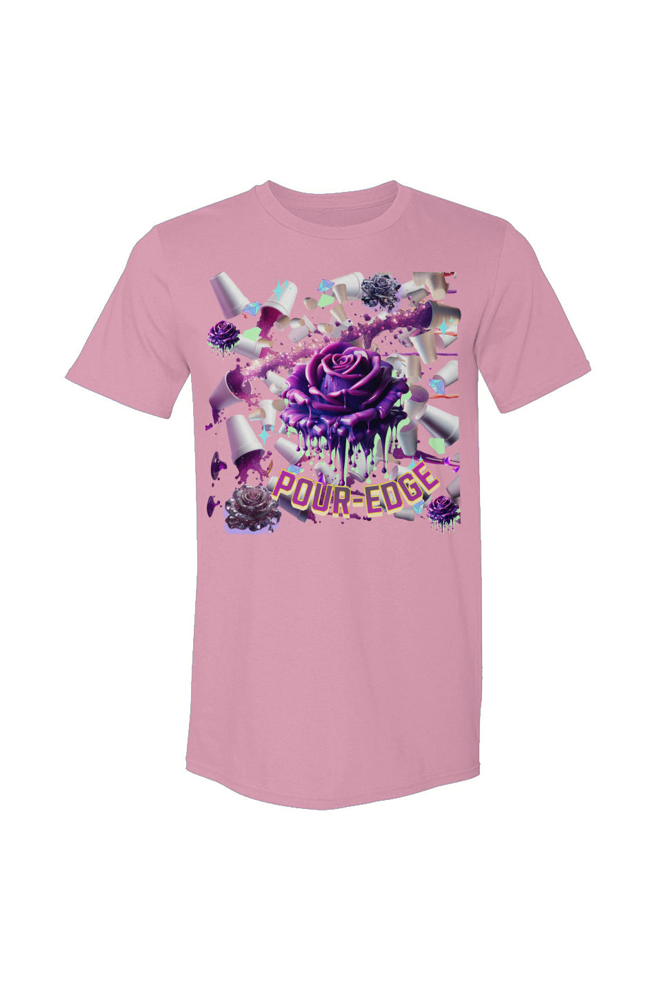 POUR-EDGE FLOWER POWER CREWNECK TSHIRT