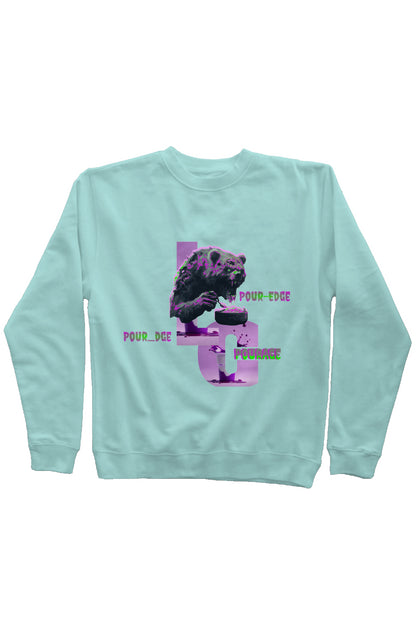 Pour-rage bear Pigment Dyed Crew Neck by Loudeen C